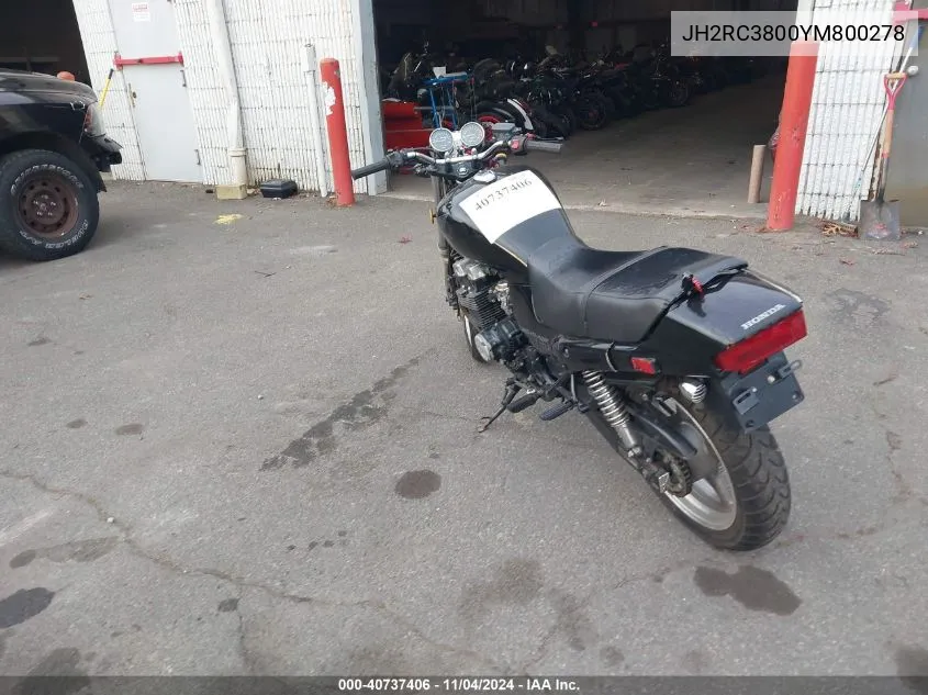 2000 Honda Cb750 VIN: JH2RC3800YM800278 Lot: 40737406