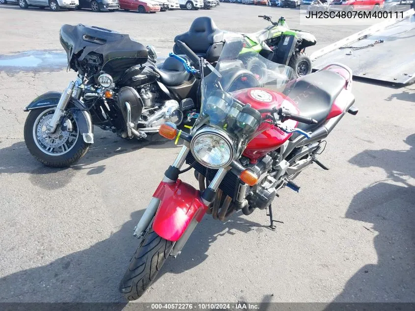 2006 Honda Cb900 F VIN: JH2SC48076M400111 Lot: 40572276