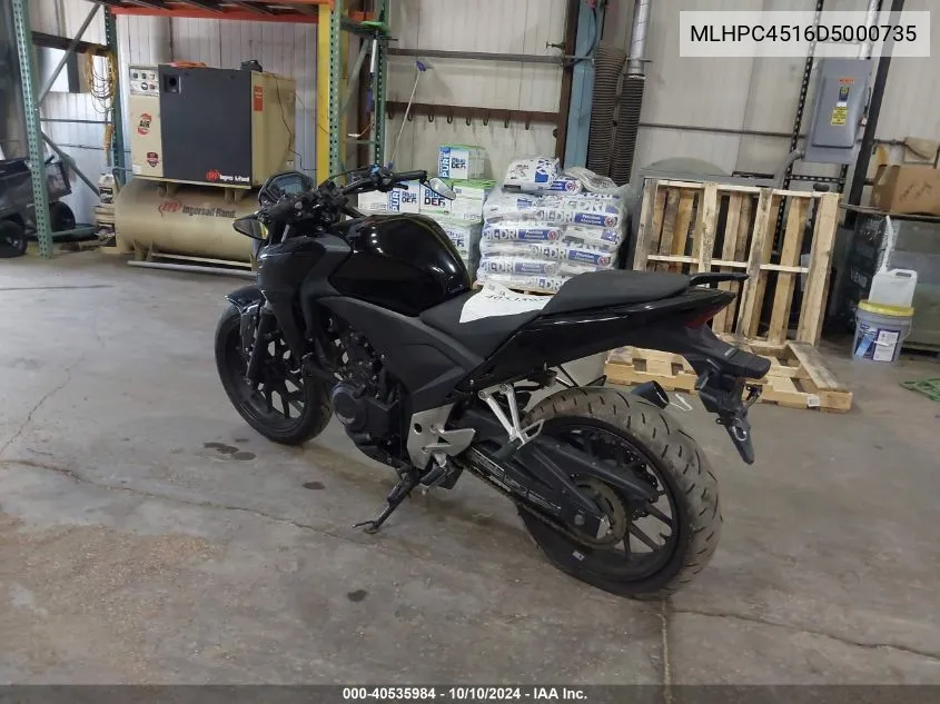 MLHPC4516D5000735 2013 Honda Cb500 F