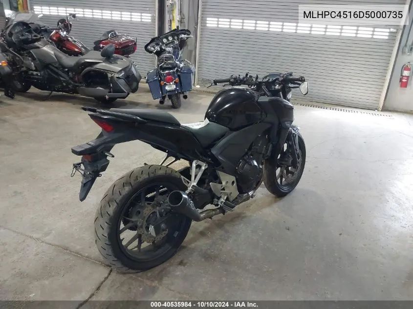 2013 Honda Cb500 F VIN: MLHPC4516D5000735 Lot: 40535984