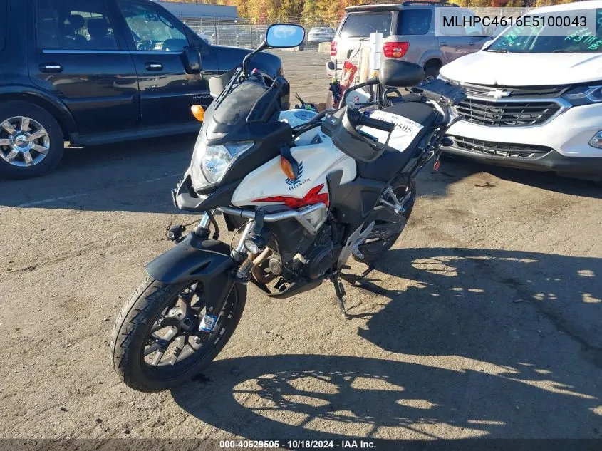 2014 Honda Cb500 X VIN: MLHPC4616E5100043 Lot: 40629505