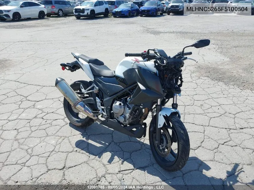 2015 Honda Cb300 Fa VIN: MLHNC5265F5100504 Lot: 12091785