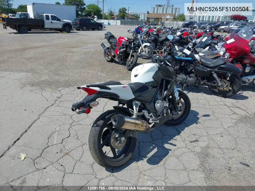 2015 Honda Cb300 Fa VIN: MLHNC5265F5100504 Lot: 12091785