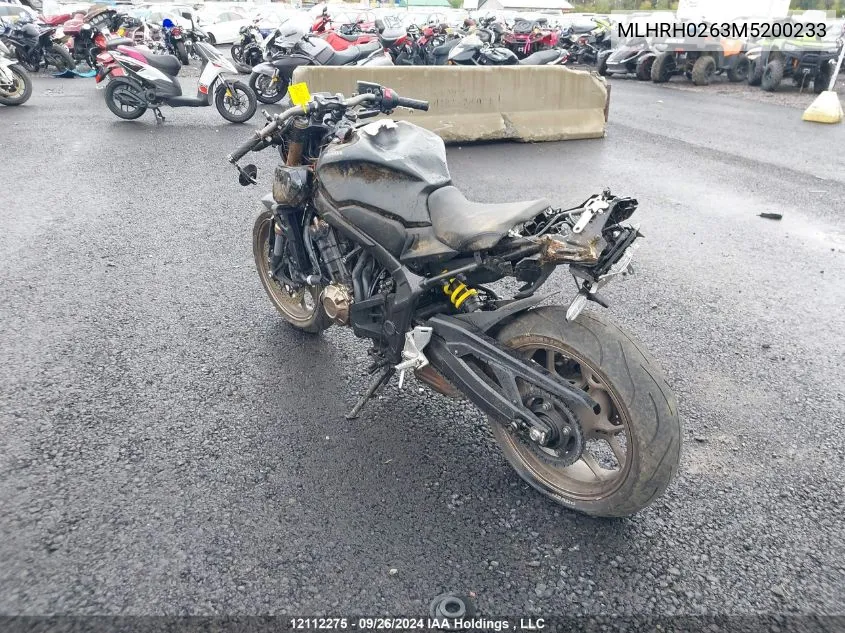 2021 Honda Cb650 Ra VIN: MLHRH0263M5200233 Lot: 12112275