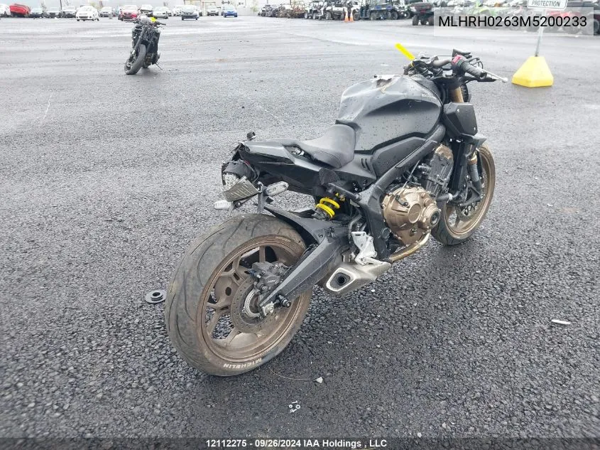 2021 Honda Cb650 Ra VIN: MLHRH0263M5200233 Lot: 12112275