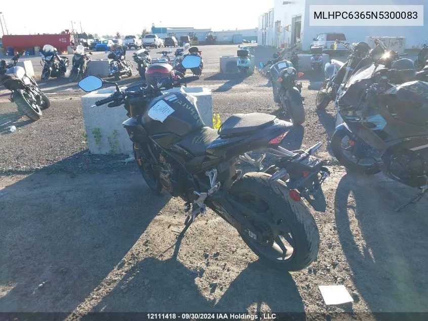 2022 Honda Cb500 Fa VIN: MLHPC6365N5300083 Lot: 12111418