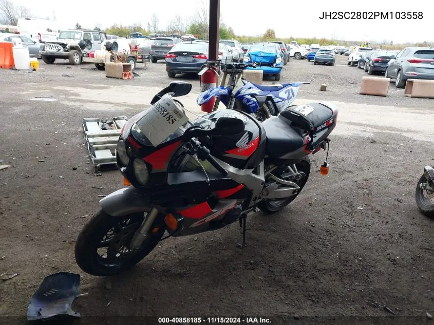 1993 Honda Cbr900 Rr VIN: JH2SC2802PM103558 Lot: 40858185