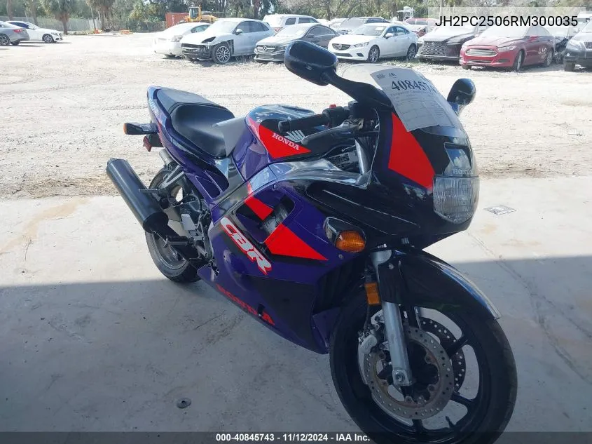 1994 Honda Cbr600 F2 VIN: JH2PC2506RM300035 Lot: 40845743