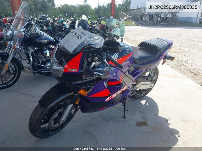 1994 Honda Cbr600 F2 VIN: JH2PC2506RM300035 Lot: 40845743