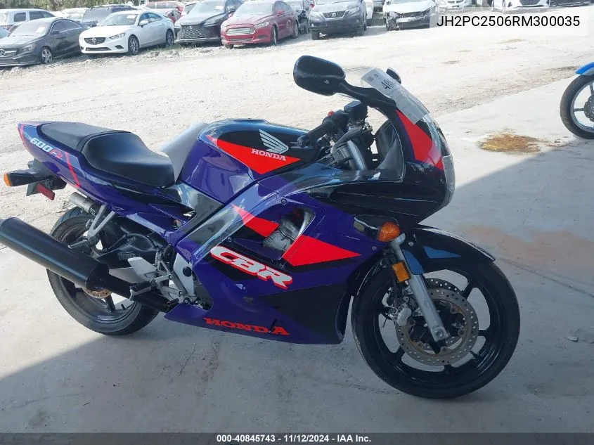 1994 Honda Cbr600 F2 VIN: JH2PC2506RM300035 Lot: 40845743