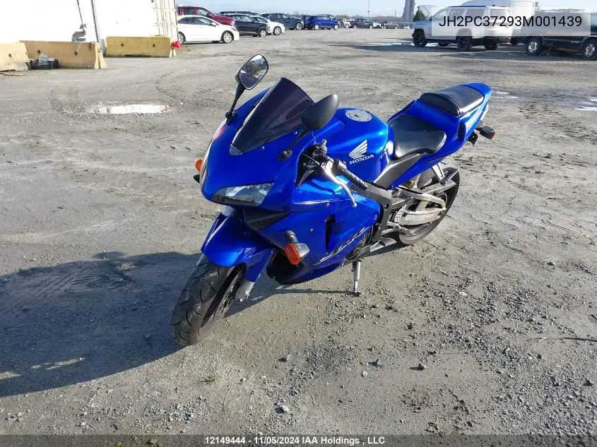 2003 Honda Cbr600 Rr VIN: JH2PC37293M001439 Lot: 12149444