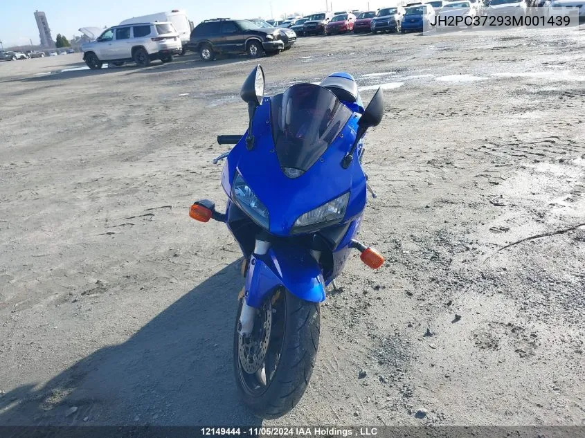 2003 Honda Cbr600 Rr VIN: JH2PC37293M001439 Lot: 12149444