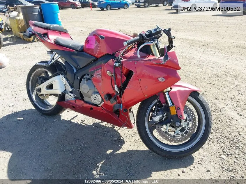 2006 Honda Cbr600 Rr VIN: JH2PC37296M300532 Lot: 12092466