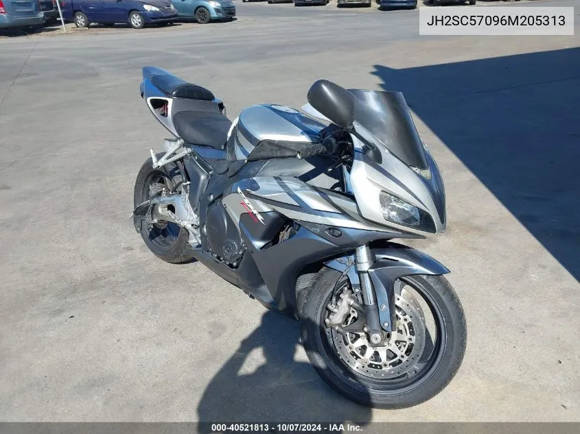 2006 Honda Cbr1000 Rr VIN: JH2SC57096M205313 Lot: 40521813