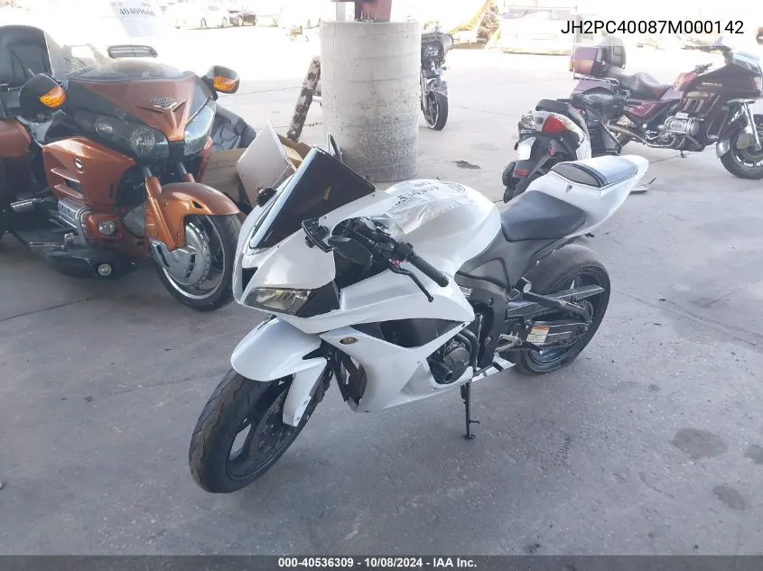 2007 Honda Cbr600 Rr VIN: JH2PC40087M000142 Lot: 40536309