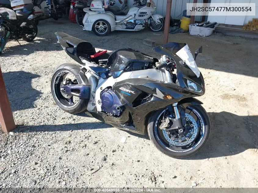 2007 Honda Cbr1000 Rr VIN: JH2SC57477M300554 Lot: 40549555