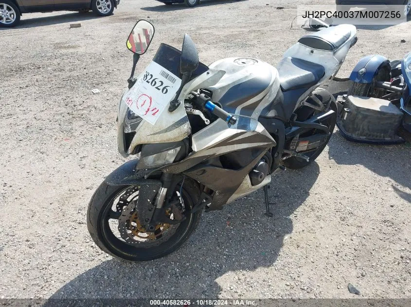 2007 Honda Cbr600 Rr VIN: JH2PC40037M007256 Lot: 40582626