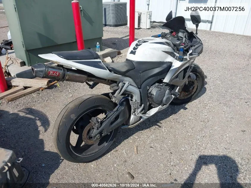 2007 Honda Cbr600 Rr VIN: JH2PC40037M007256 Lot: 40582626