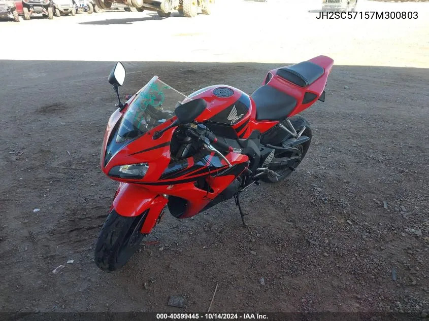 2007 Honda Cbr1000 Rr VIN: JH2SC57157M300803 Lot: 40599445