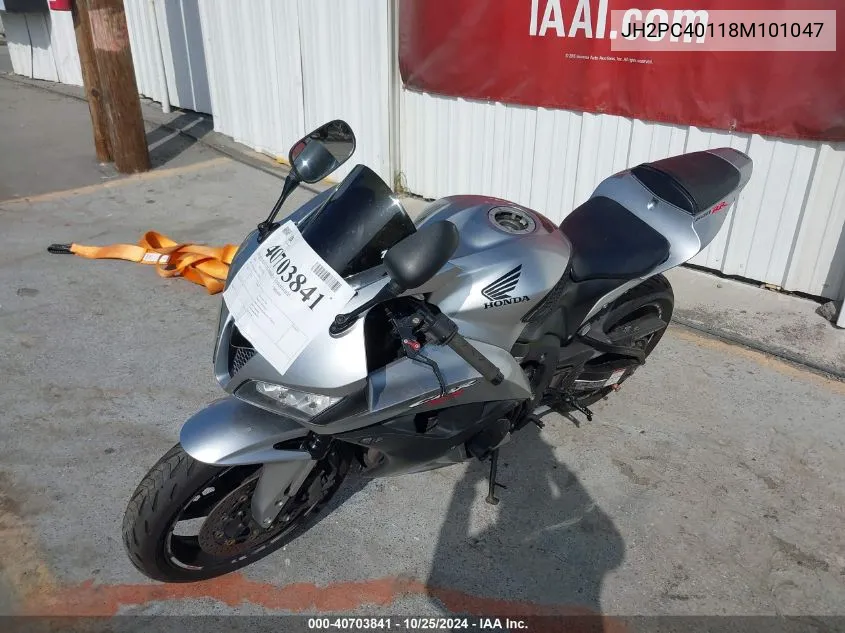 2008 Honda Cbr600 Rr VIN: JH2PC40118M101047 Lot: 40703841