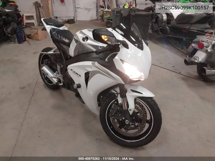 2009 Honda Cbr1000 Rr VIN: JH2SC59099K100557 Lot: 40875263