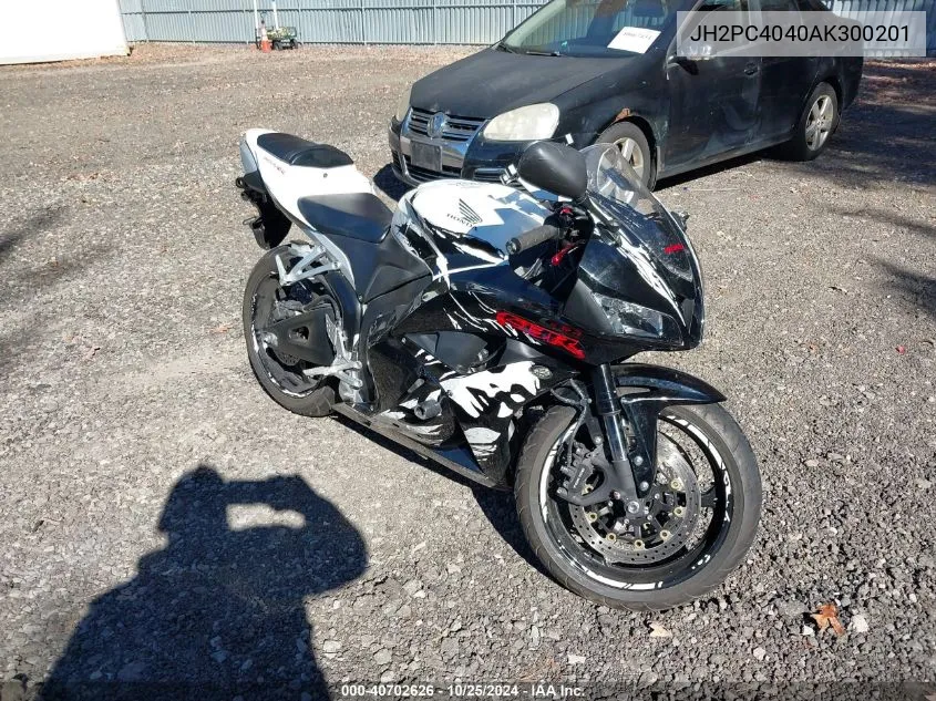 2010 Honda Cbr600 Rr VIN: JH2PC4040AK300201 Lot: 40702626