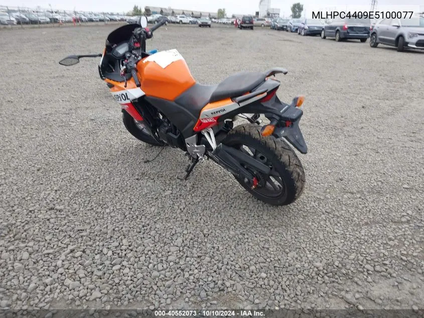 2014 Honda Cbr500 Ra-Abs VIN: MLHPC4409E5100077 Lot: 40552073