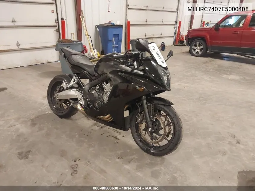 2014 Honda Cbr650 F VIN: MLHRC7407E5000408 Lot: 40568630