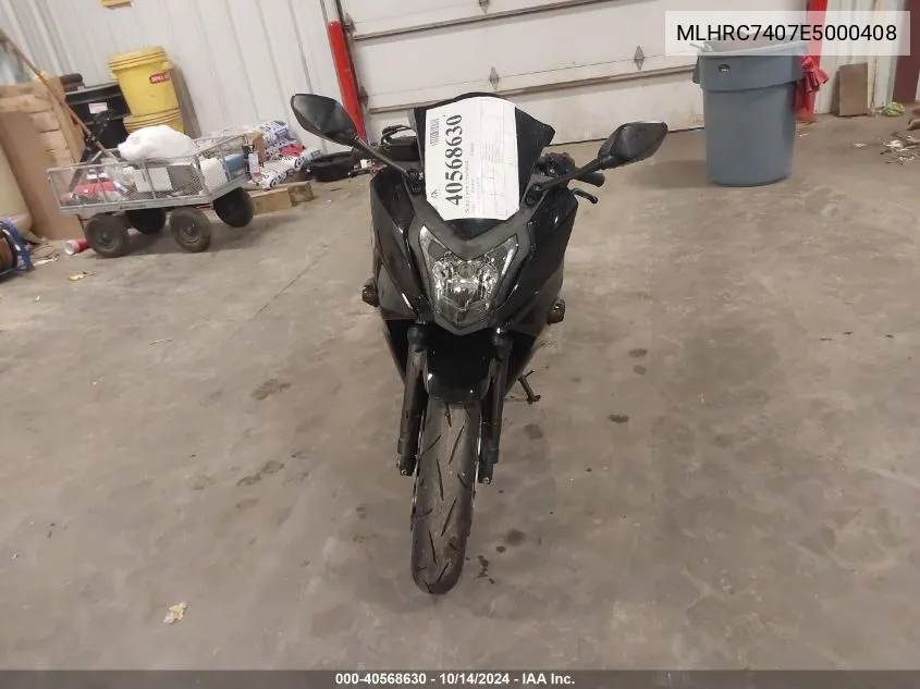 2014 Honda Cbr650 F VIN: MLHRC7407E5000408 Lot: 40568630