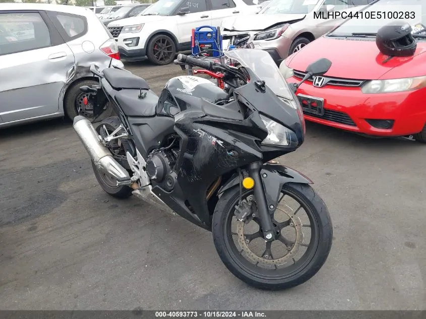 2014 Honda Cbr500 R VIN: MLHPC4410E5100283 Lot: 40593773