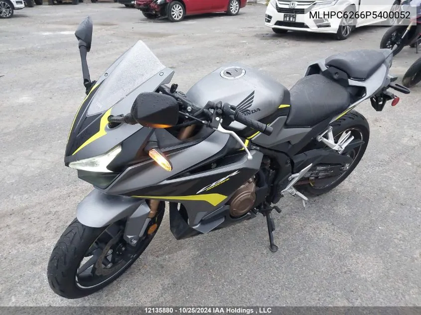 2023 Honda Cbr500 Ra VIN: MLHPC6266P5400052 Lot: 12135880