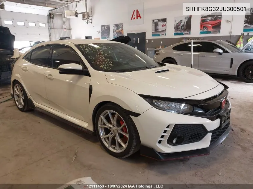 2018 Honda Civic Type R VIN: SHHFK8G32JU300501 Lot: 12111453