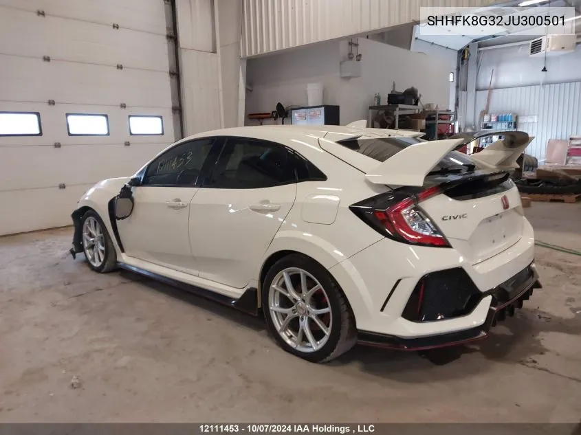 2018 Honda Civic Type R VIN: SHHFK8G32JU300501 Lot: 12111453