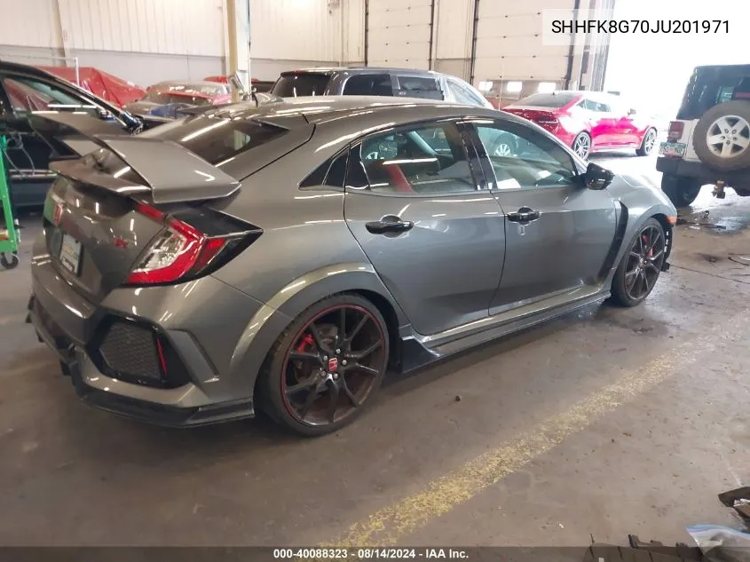 2018 Honda Civic Type R Touring VIN: SHHFK8G70JU201971 Lot: 40088323