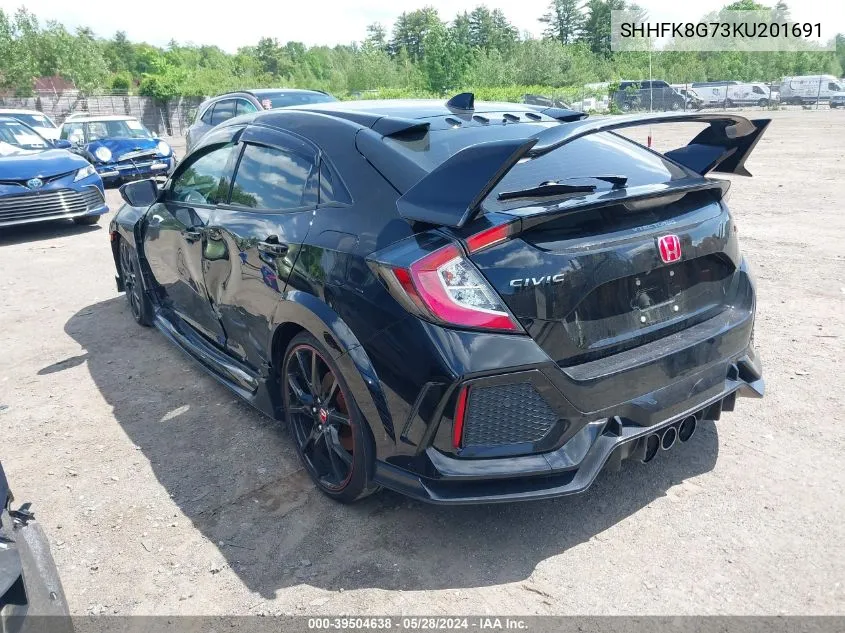 2019 Honda Civic Type R Touring VIN: SHHFK8G73KU201691 Lot: 39504638