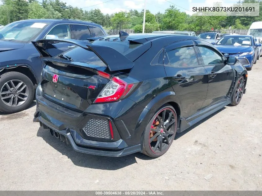 2019 Honda Civic Type R Touring VIN: SHHFK8G73KU201691 Lot: 39504638