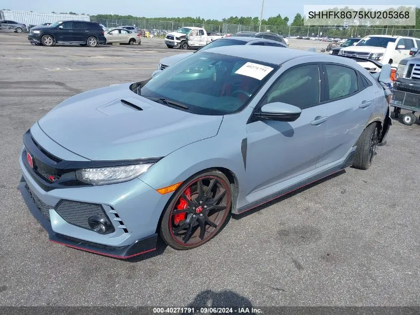 2019 Honda Civic Type R Touring VIN: SHHFK8G75KU205368 Lot: 40271791