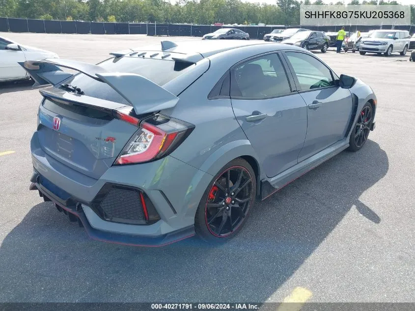 2019 Honda Civic Type R Touring VIN: SHHFK8G75KU205368 Lot: 40271791