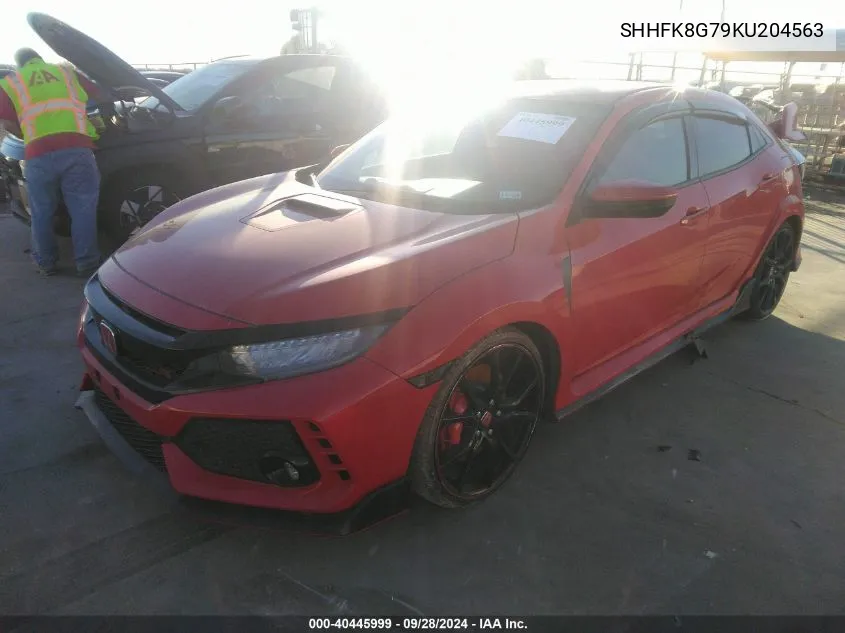 2019 Honda Civic Type R Type-R Touring VIN: SHHFK8G79KU204563 Lot: 40445999