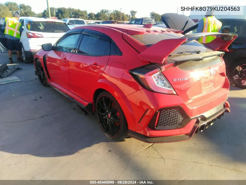 2019 Honda Civic Type R Type-R Touring VIN: SHHFK8G79KU204563 Lot: 40445999