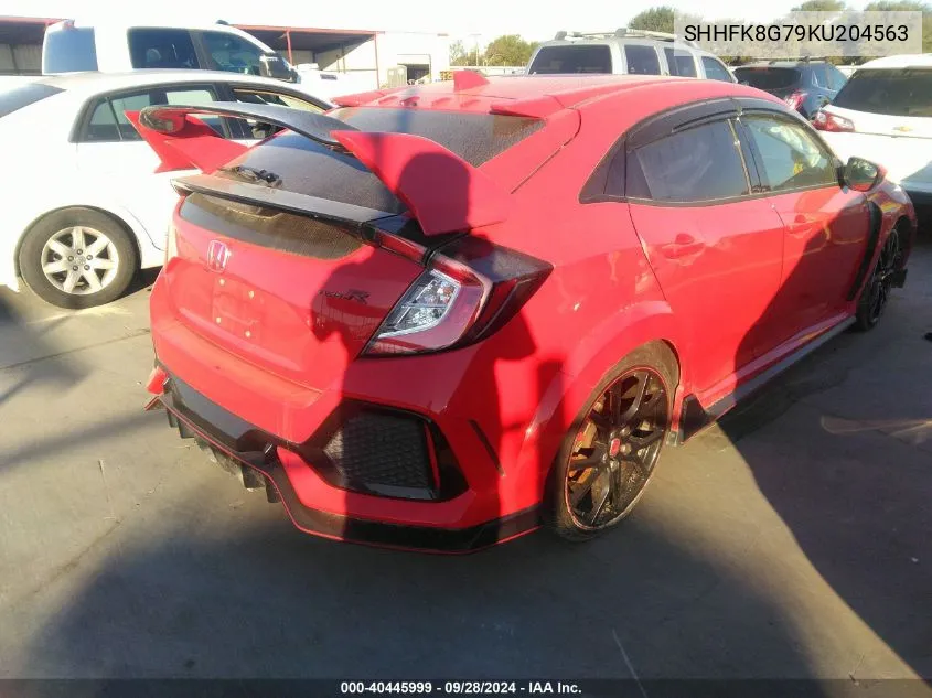 2019 Honda Civic Type R Type-R Touring VIN: SHHFK8G79KU204563 Lot: 40445999