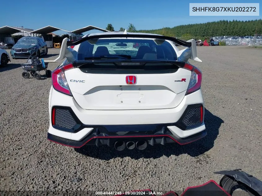 2019 Honda Civic Type R Touring VIN: SHHFK8G7XKU202272 Lot: 40447245