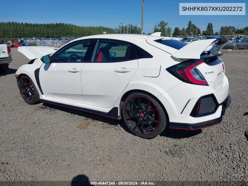 2019 Honda Civic Type R Touring VIN: SHHFK8G7XKU202272 Lot: 40447245