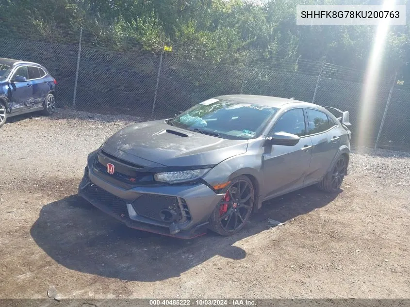 2019 Honda Civic Type R Touring VIN: SHHFK8G78KU200763 Lot: 40485222