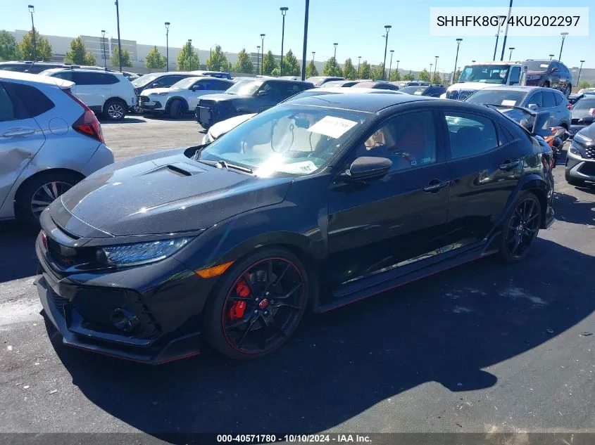 2019 Honda Civic Type R Touring VIN: SHHFK8G74KU202297 Lot: 40571780