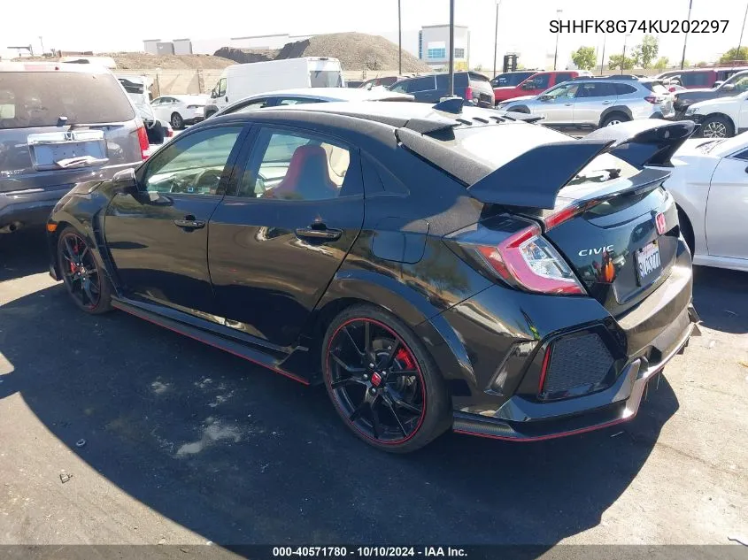 2019 Honda Civic Type R Touring VIN: SHHFK8G74KU202297 Lot: 40571780