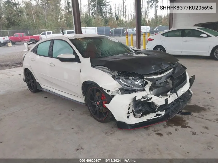 2019 Honda Civic Type R Touring VIN: SHHFK8G77KU205694 Lot: 40620607