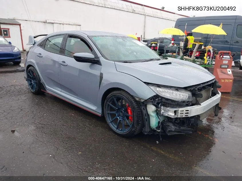 SHHFK8G73KU200492 2019 Honda Civic Type R Touring