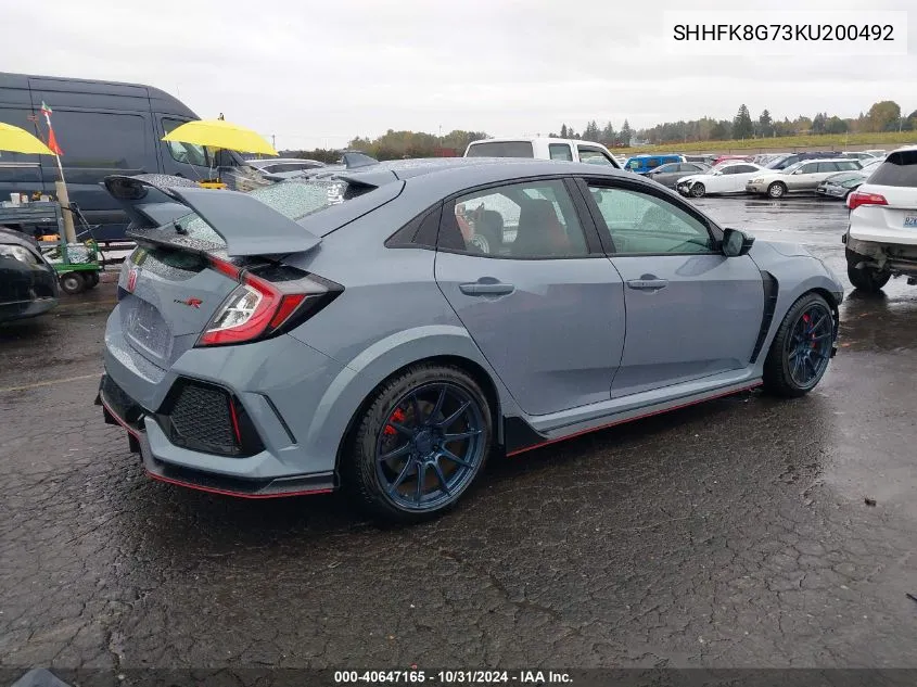 SHHFK8G73KU200492 2019 Honda Civic Type R Touring