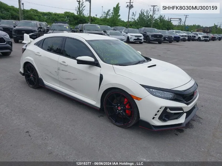 2021 Honda Civic Type R VIN: SHHFK8G30MU300159 Lot: 12015377